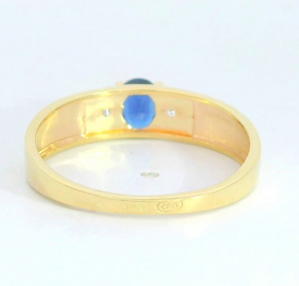 SORTIJA NANO ZAFIRO DE 5x4MM. 9KILATES
