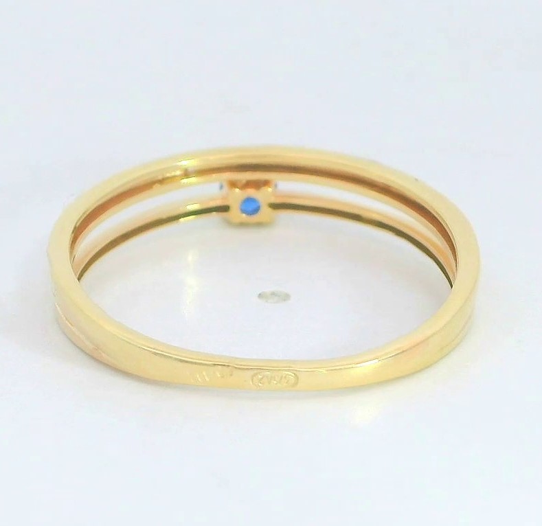 SORTIJA DOBLE NANO ZAFIRO. 9KILATES