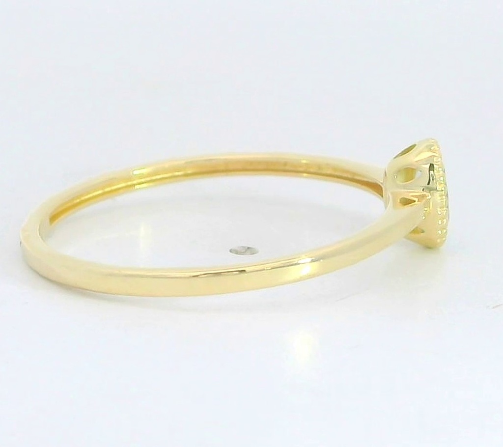 SORTIJA OVAL 6x4MM COLOR AGUAMARINA.9 KILATES