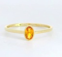 SORTIJA OVAL COLOR CITRINO DE 6x4MM.9 KILATES