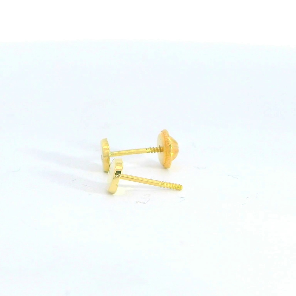 PENDIENTES REDONDOS CON CIRCONITA.5MM.ROSCA