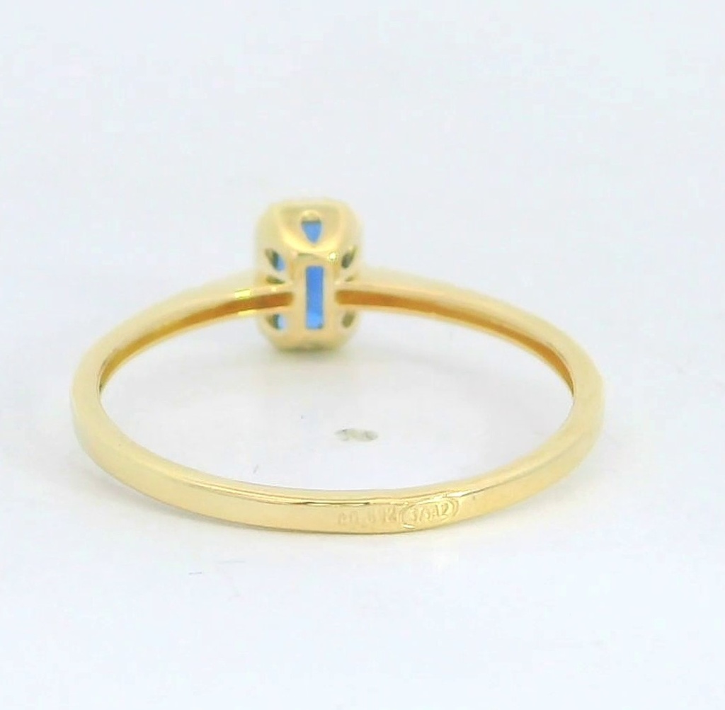 SORTIJA NANO ZAFIRO OCTOGONO 6x4MM.9 KILATES