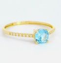 SORTIJA CIRCONITA COLOR AGUAMARINA 5MM.9 KILATES