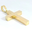 CRUZ RAYADA SIN CRISTO 9 KILATES.24x14MM