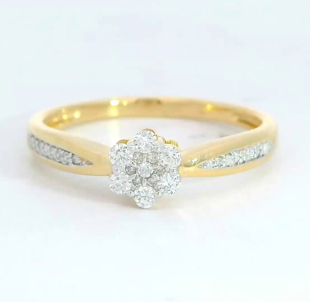 SORTIJA BRILLANTES  DI 17 RD 0.04 6 RD 0.13 DI 6 RD 0.01 SI-H.018 CT TW