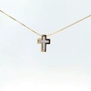 GARGANTILLA CRUZ 10x7MM 11 BRILLANTES DE 0.044 CT  H-SI