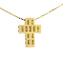 GARGANTILLA CRUZ 10x7MM 11 BRILLANTES DE 0.044 CT  H-SI