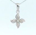 COLGANTE  FLOR CON BRILLANTES 0.07CT TW