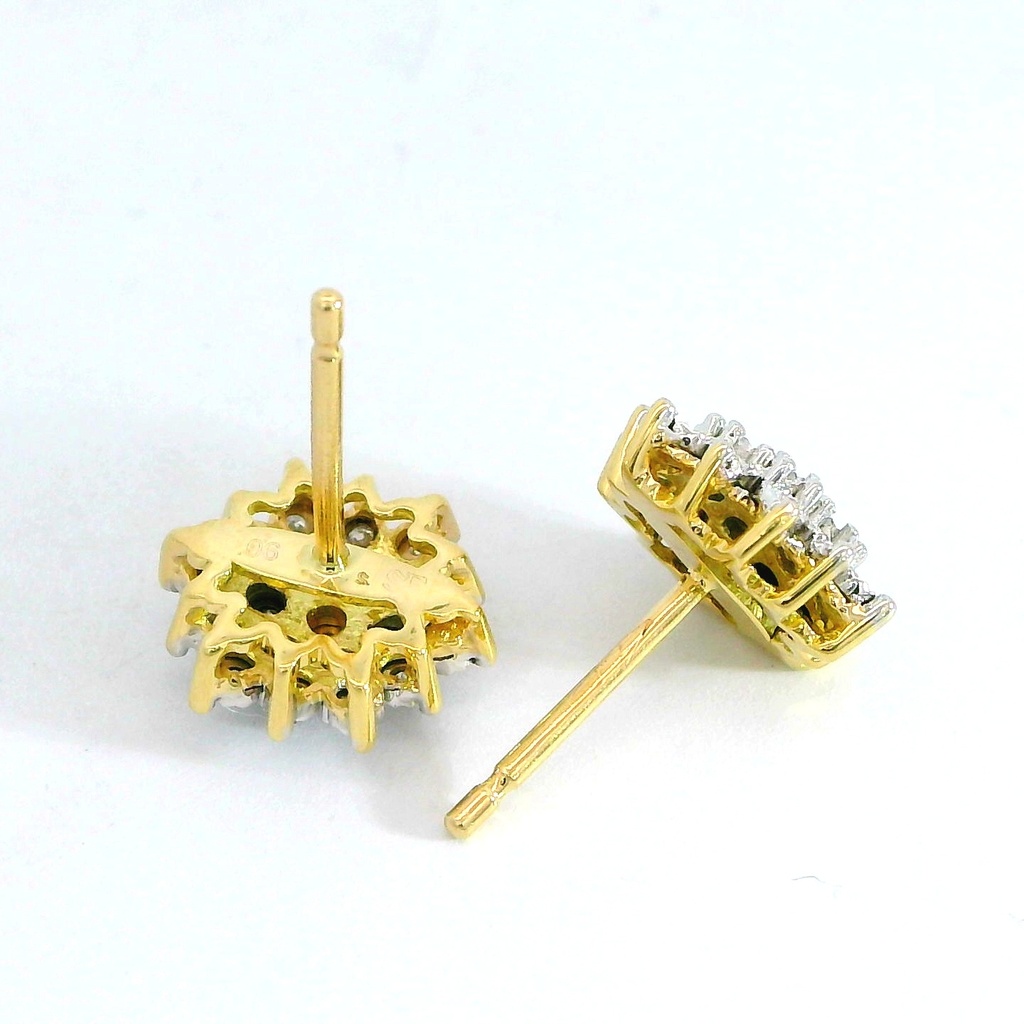 PENDIENTES CUAJO  DE 38 BRILANTES 0.125 CT TW H-SI.9x9MM.