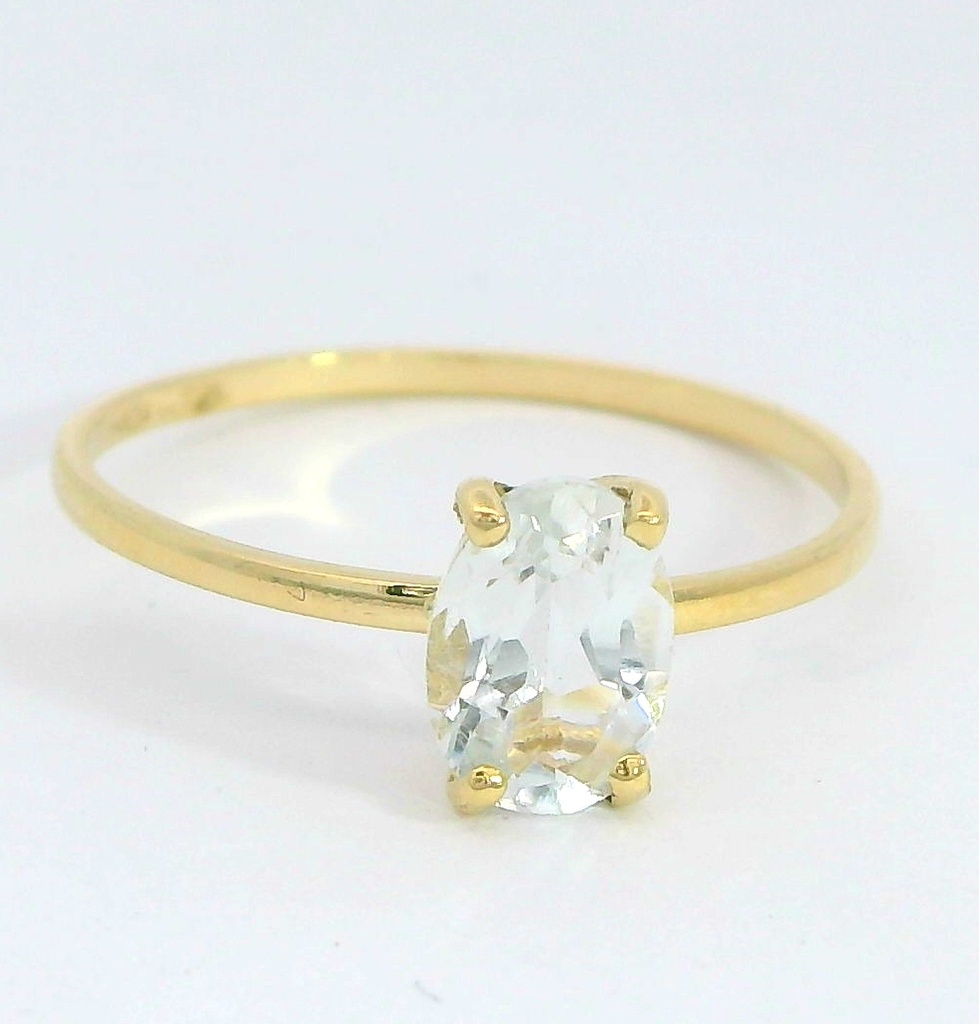 SORTIJA PIEDRA TOPACIO BLANCO OVAL 7x5MM