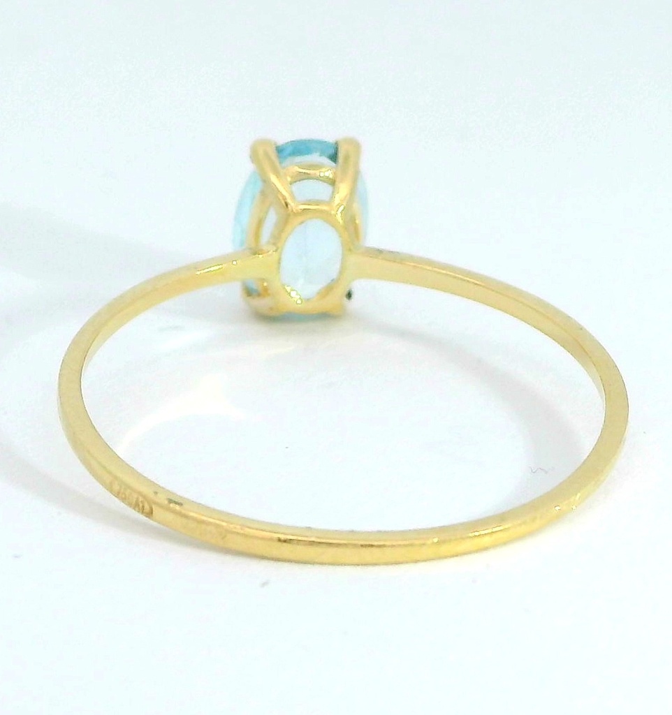 SORTIJA PIEDRA TOPACIO AZUL OVAL DE 7x5MM