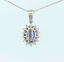 COLGANTE BRILLANTES 1 ZAFIRO 0.64 CT DI 14 RD SI H 0.15 CT TW