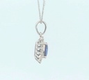 COLGANTE BRILLANTES 1 ZAFIRO 0.64 CT DI 14 RD SI H 0.15 CT TW