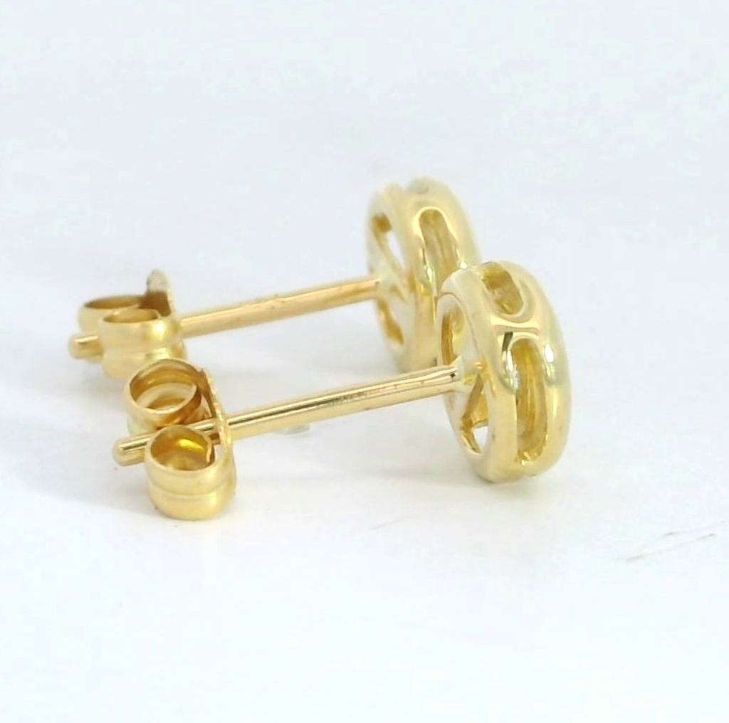 PENDIENTES CHATON FUNDICION  6MM. BRILLANTES H-SI1  0.40 CT TW