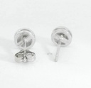 PENDIENTES CHATON FUNDICION  6MM. BRILLANTES H-SI1  0.50 CT TW