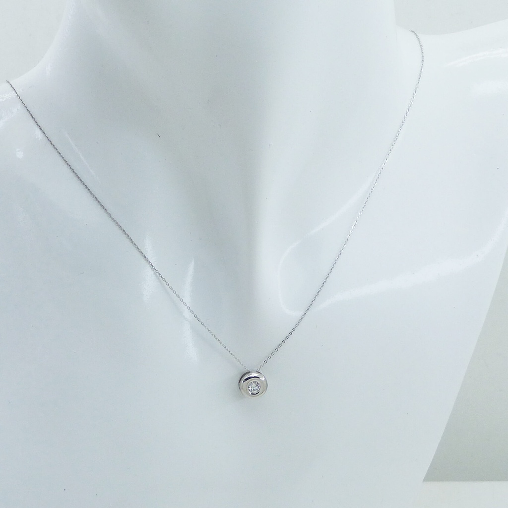 COLG.CHATON 7.0MM 0.11CTS B/3.0MM H-SI