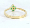 SORTIJA  BRILLANTES DI 1RD 0.01 CT 4 ESMERALDA 0.038 CT TW TW