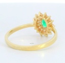 SORTIJA CIRCONITA OVAL COLOR ESMERALDA 5x4MM.9KILATES