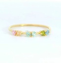SORTIJA CIRCONITAS COLORES PASTEL. 9KILATES