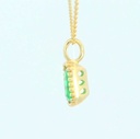 COLGANTE OCTOGONO NANO ESMERALDA DE 6x4MM.9 KILATES