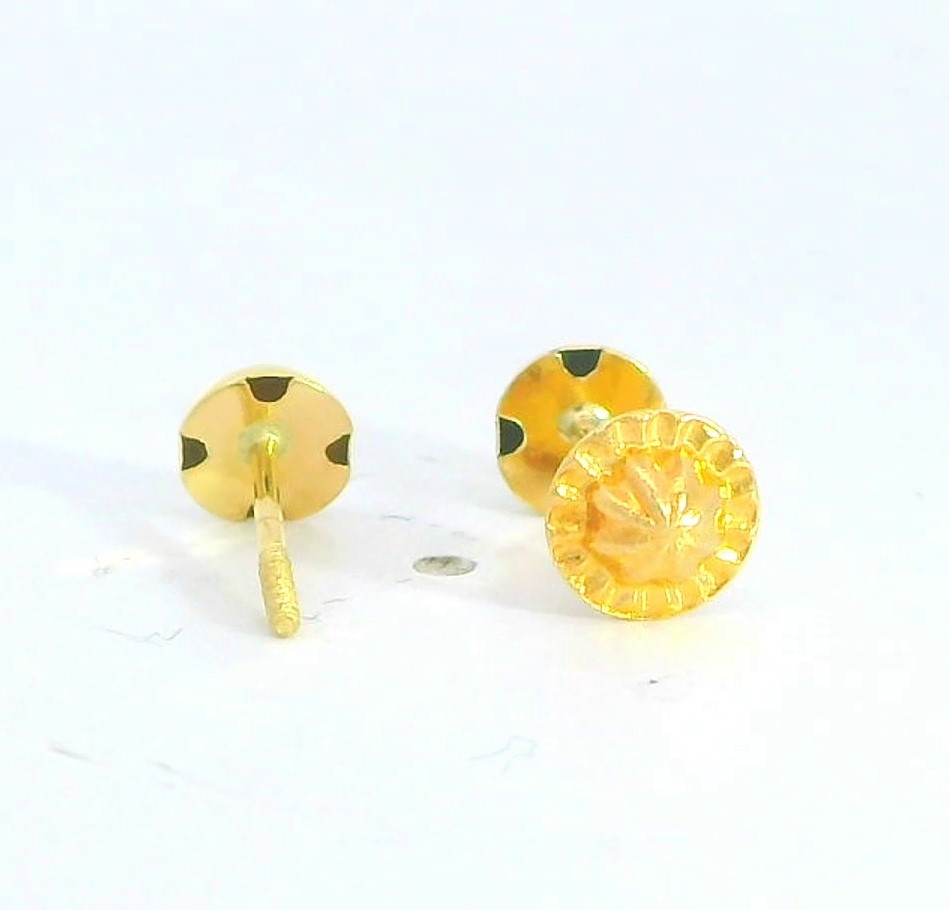 PENDIENTES REDONDOS CON CIRCONITA.5MM.ROSCA