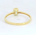 SORTIJA OCTOGONO COLOR AGUAMARINA DE 6x4MM.9 KILATES