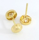 PENDIENTES "DONUT" CIRCONITAS .4'5MM DIAMETRO TOTAL.ROSCA