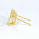 PENDIENTES TOPACIO BLANCO OVAL 7x5MM.PRESION 9KILATES