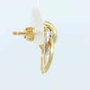 PENDIENTES NUDO BICOLOR 15MM  PRESION