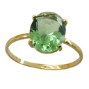 10x8MM PERIDOT COLOR CZ RING.