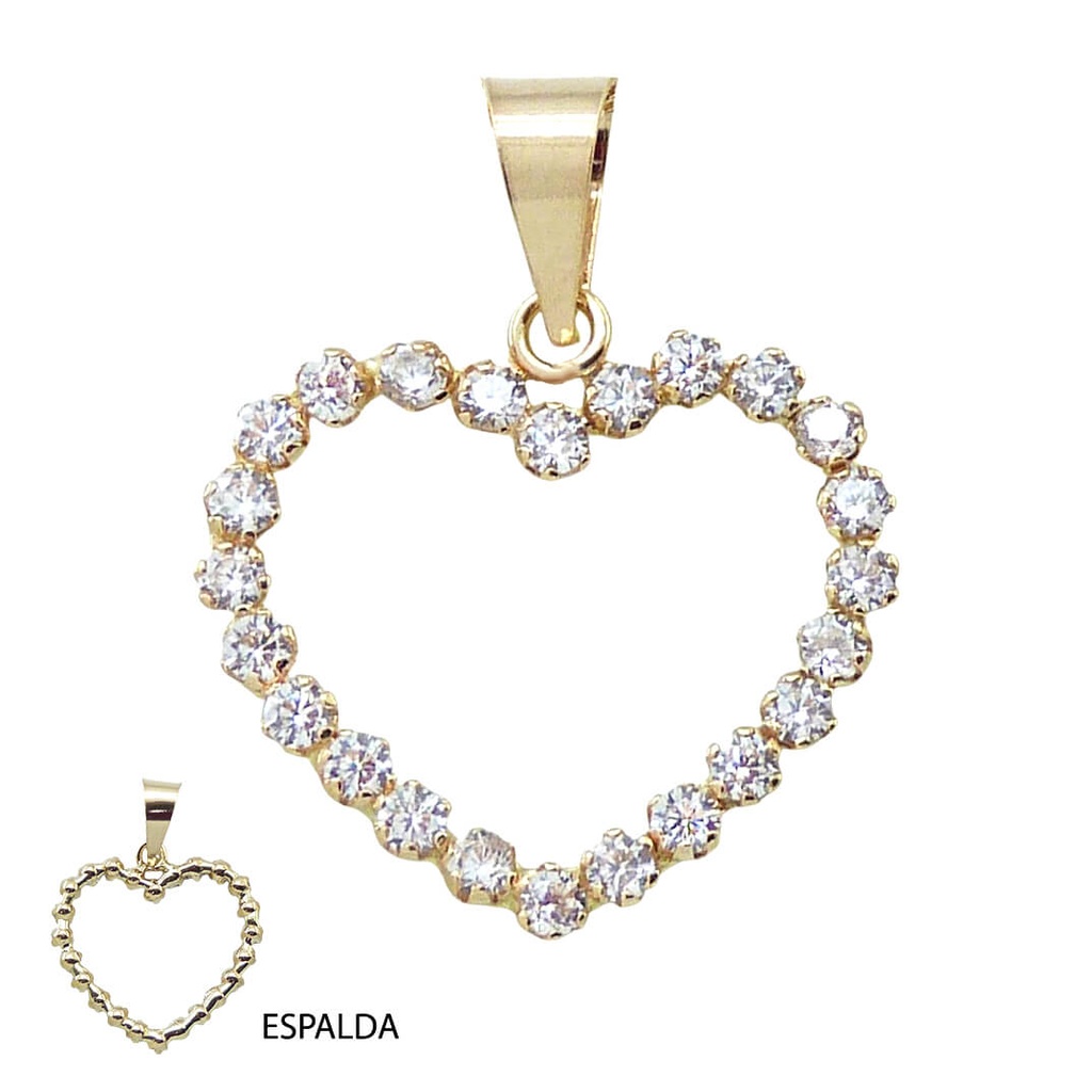 COLGANTE CORAZON PIEDRAS