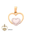 COLGANTE CORAZON PIEDRAS FUNDIDO
