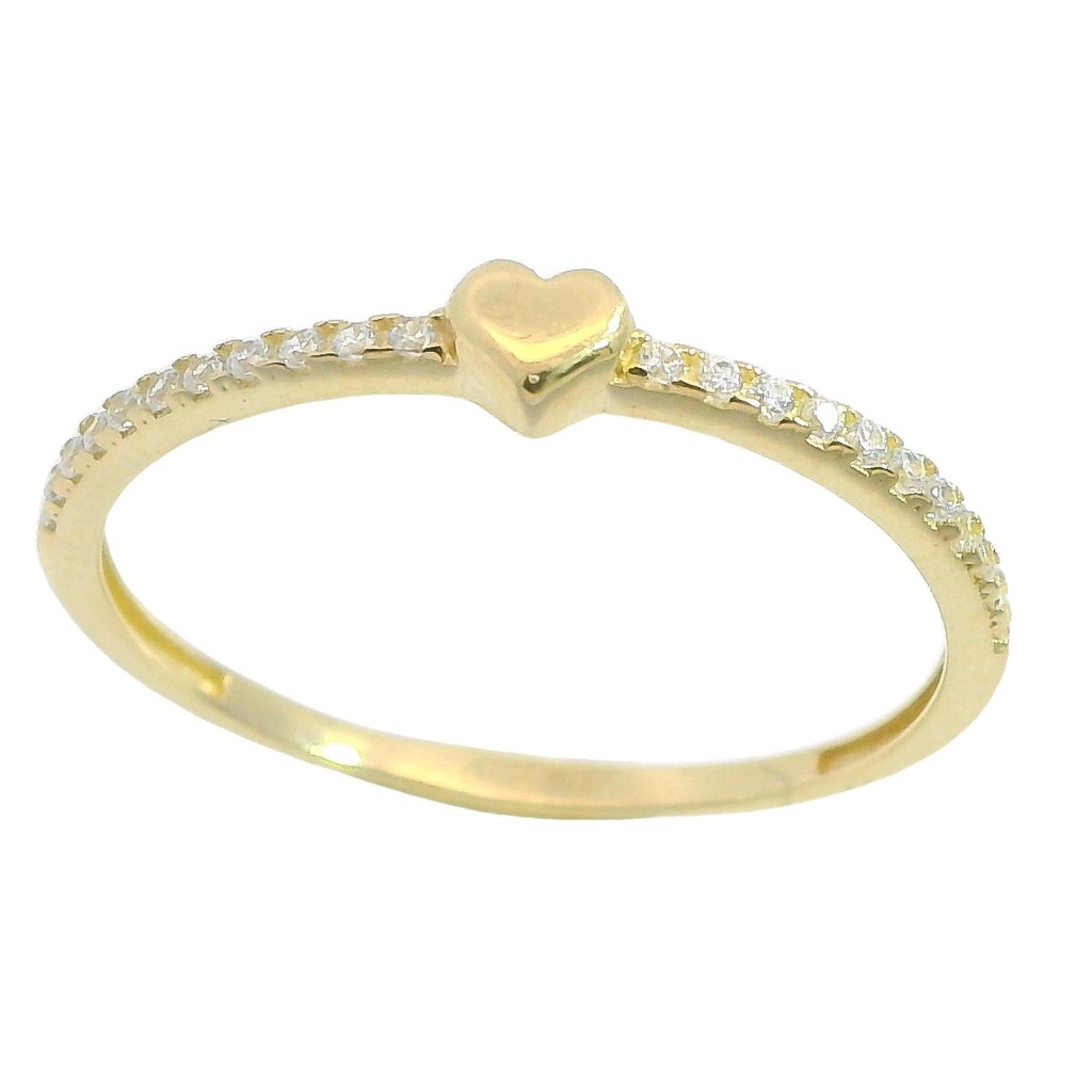 SORTIJA CORAZON Y CIRCONITAS.