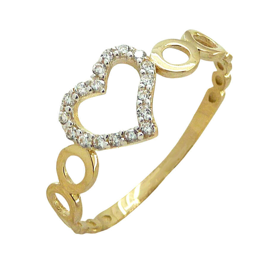 HEART CZ RING.