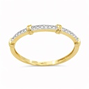 TWO TONE GOLD RING WITH CZ