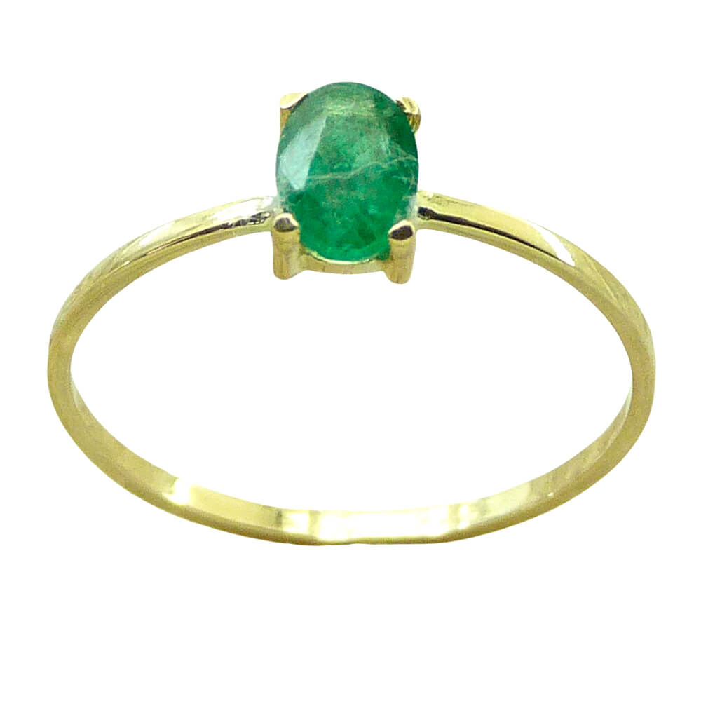 6x4MM OVAL EMERALD RING.0.53 CT