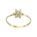 7MM FLOWER RING WITH CZ.