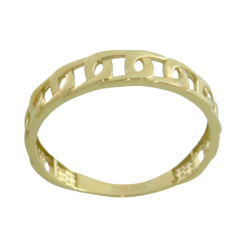 YELLOW GOLD CHAIN RING.