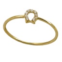 HORSESHOE RING WITH CZ.