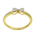 TWO TONE GOLD RIBBON RING.
