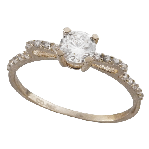 WHITE GOLD RIBBON RING.