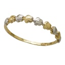 TWO TONE GOLD STARS RING.