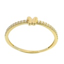 BUTTERFLY AND CZ RING.