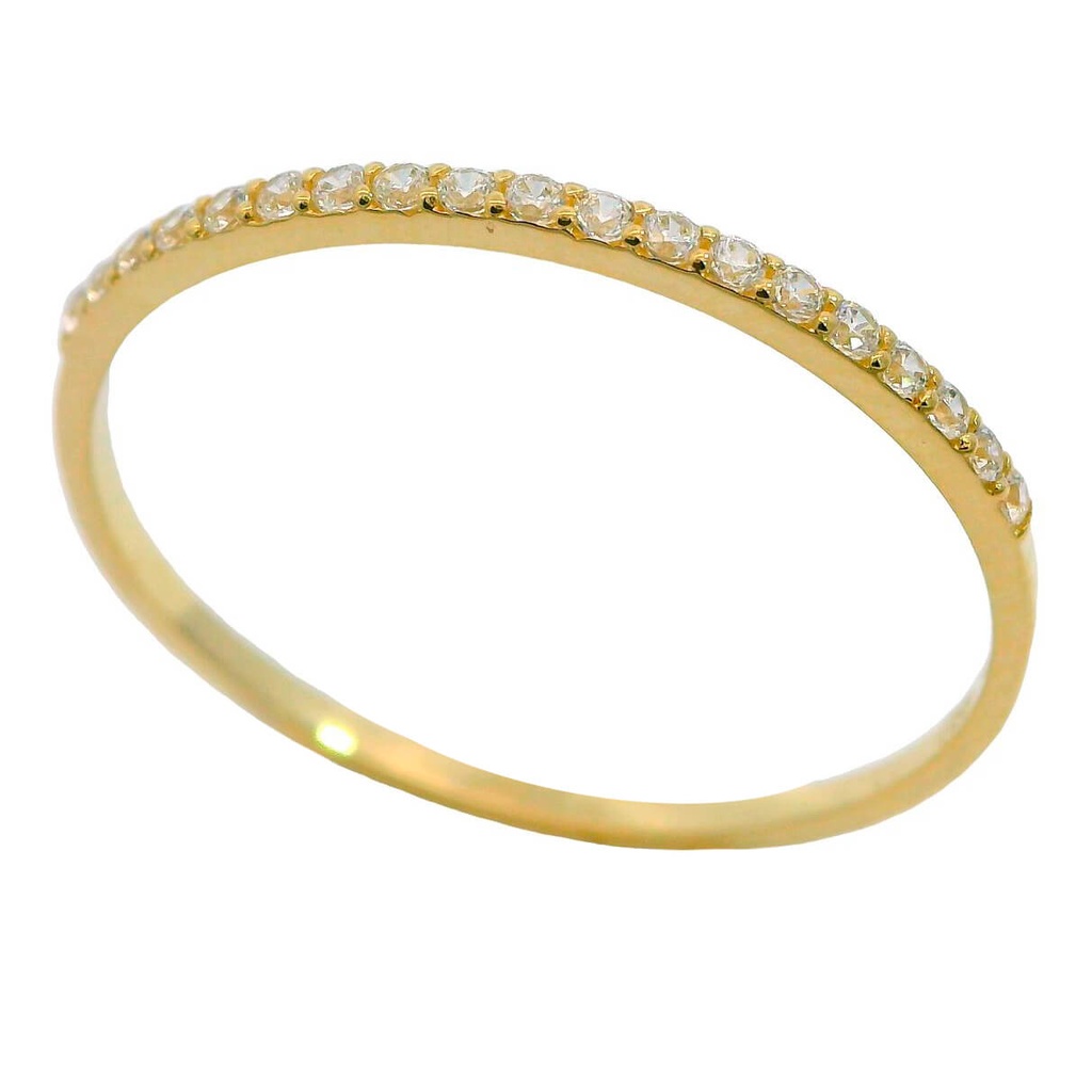 HALF INFINITY RING WITH CZ.