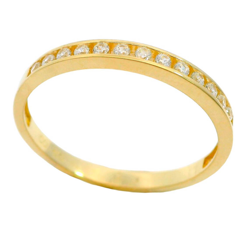 3MM HALF INFINITY RING WITH CZ.