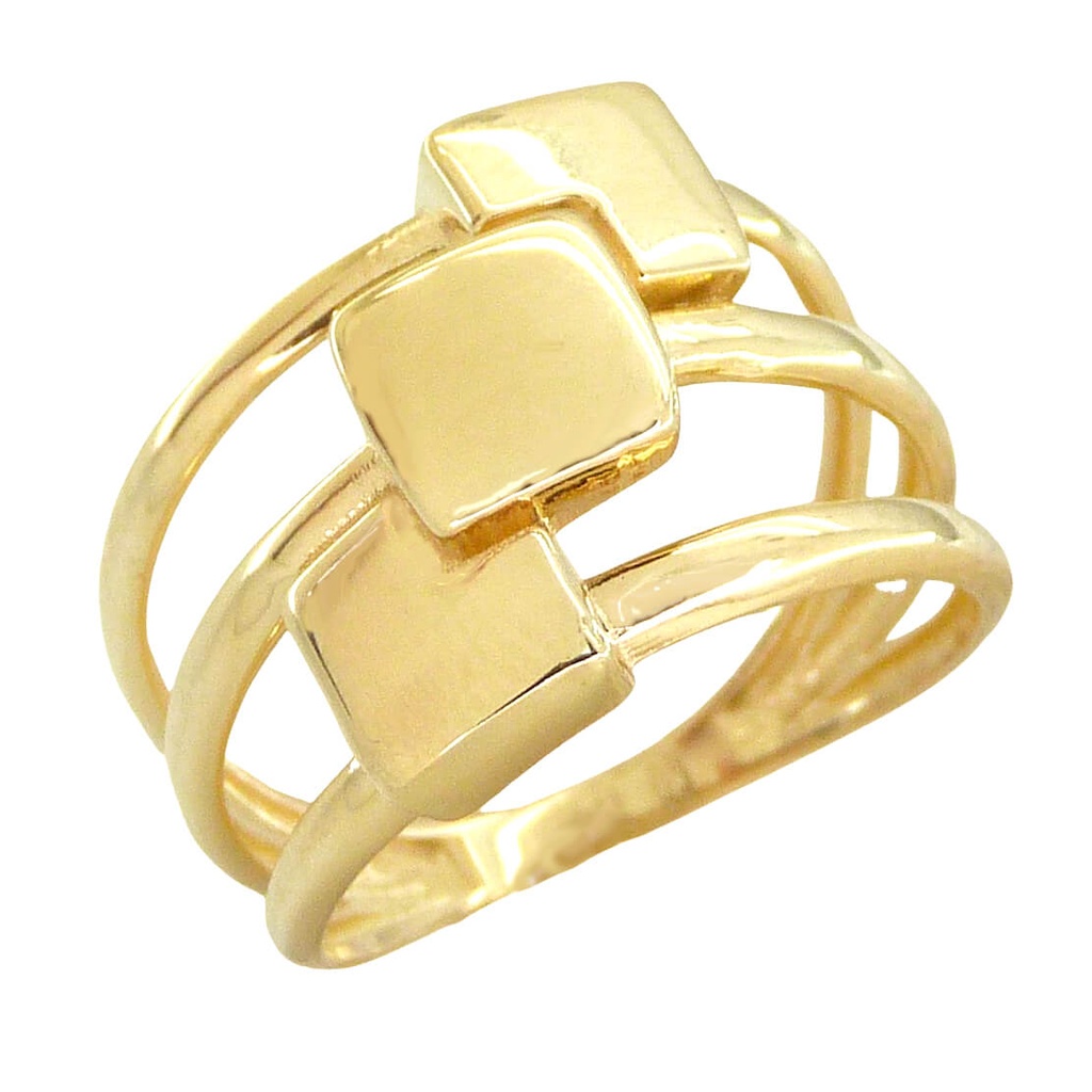 THREE SQUARES RING.15MM.