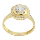 GOLD AND CZ GOLD RING 