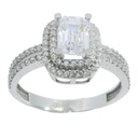 WHITE GOLD CZ GOLD RING 