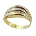 TRI-COLOR GOLD RING.
