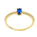 SORTIJA PIEDRA MARQUISE AZUL DE 6X3MM.